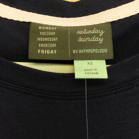 NWT Anthropologie Saturday Sunday Navy Dress - Picture 5 of 12